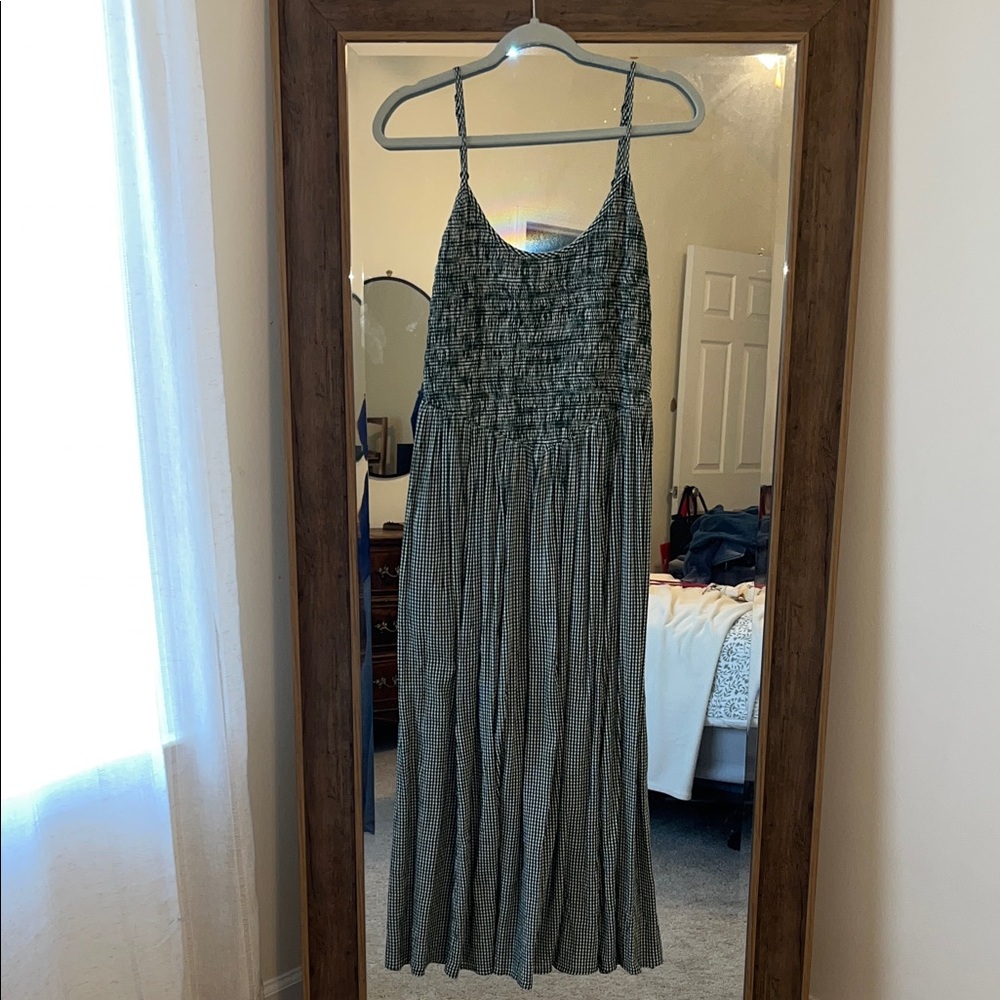 Gingham Aerie Maxi Dress in Green
